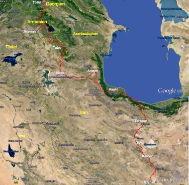 Karte Projekt Armenien_Iran
